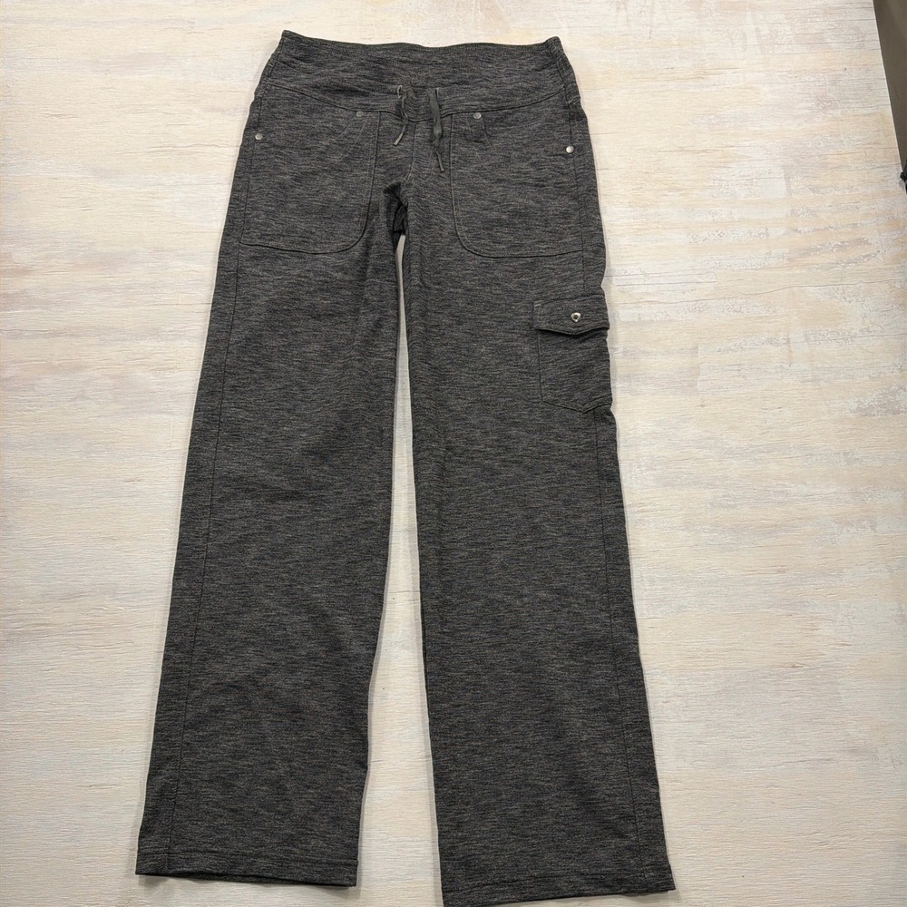 KUHL Pants Mova Wide Leg Cargo 4 Short Stretch Heathered Gray Womens